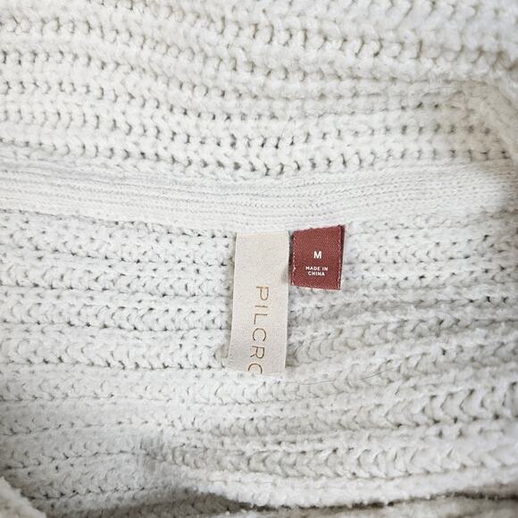 ANTHROPOLOGIE Pilcro Cowl Neck Oversized Tunic Sweater Womens Size M Chunky Knit - Picture 3 of 7